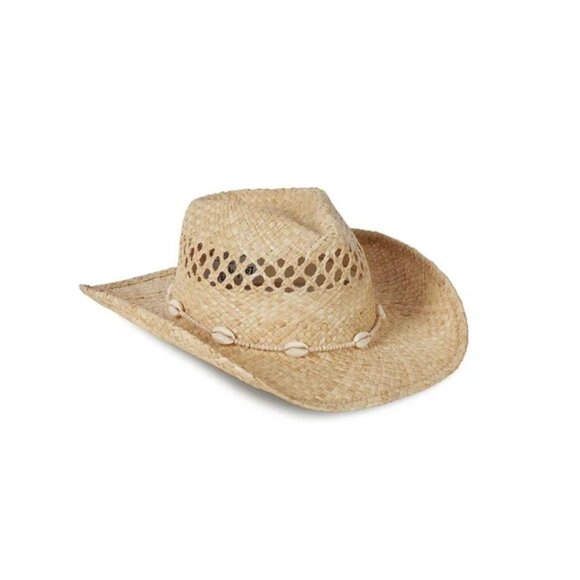 Lack of Color Seashells Cowboy Hat in Natural Small Womens Beach Western - Picture 2 of 16